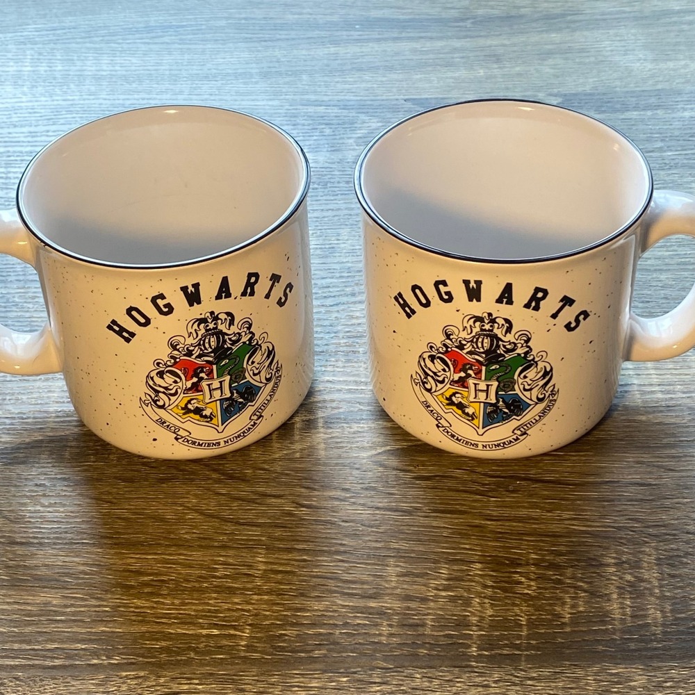 Harry Potter Hogwarts Crest 20oz Ceramic Camper Mug Set of 2